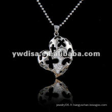 Collier pendentif en acier inoxydable, collier couple en forme de bear